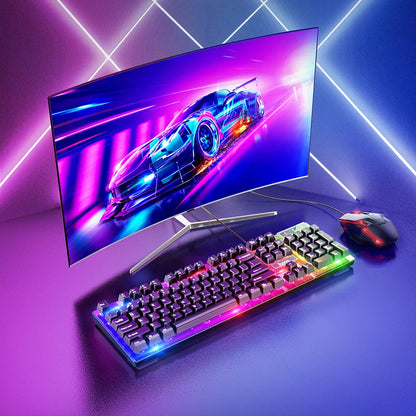 Ensemble clavier et souris de jeu lumineux GM18 (version russe)