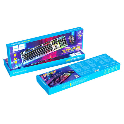 Ensemble clavier et souris de jeu lumineux GM18 (version russe)