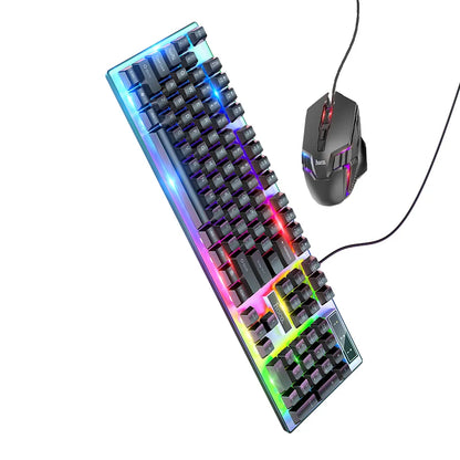 Ensemble clavier et souris de jeu lumineux GM18 (version russe)