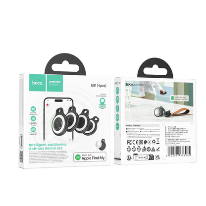 E91 Tiger ensemble d'appareils intelligents de positionnement anti-perte (4 pièces)