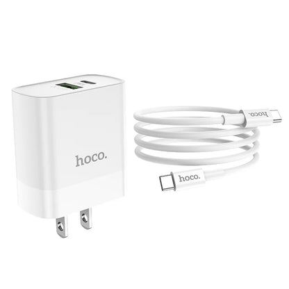 Chargeur C80 Rapido PD20W+QC3.0 (Type-C vers Type-C) (US)