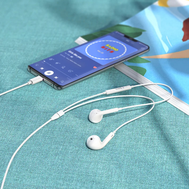 Écouteurs intra-auriculaires en cristal M1 Max pour Type-C avec micro